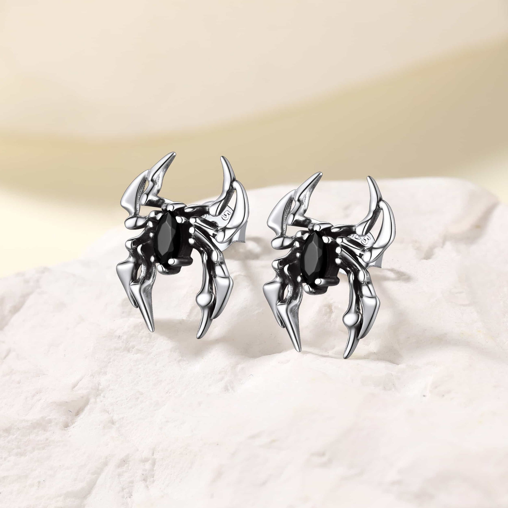 FaithHeart 925 Sterling Silver Vintage Gothic Spider Earrings FaithHeart