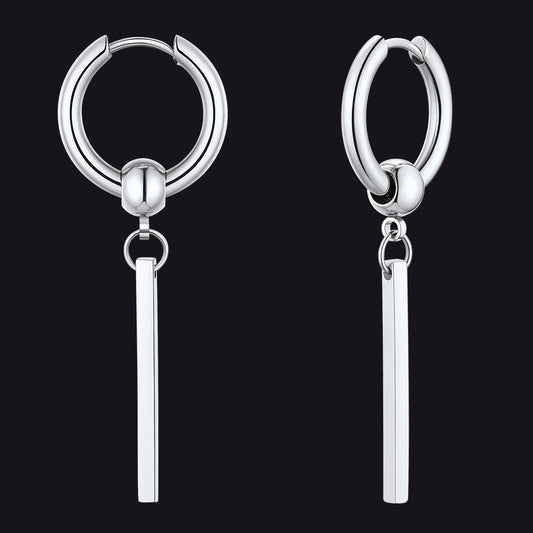 Punk Fashion Long Bar Drop Earrings for Men Womenimg
