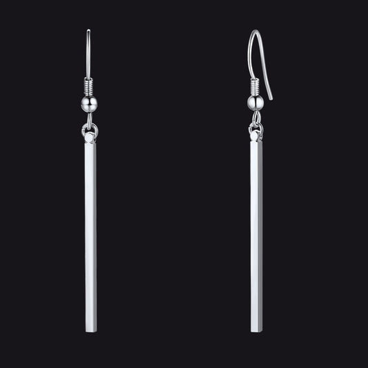 Minimal Long Vertical Bar Dangle Earrings for Womenimg