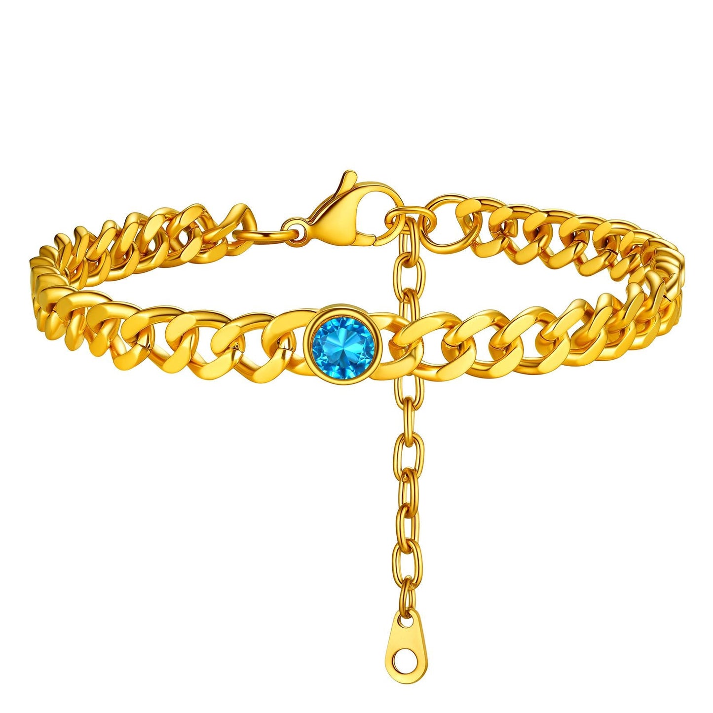 March Birthstone Anklet PSA40044