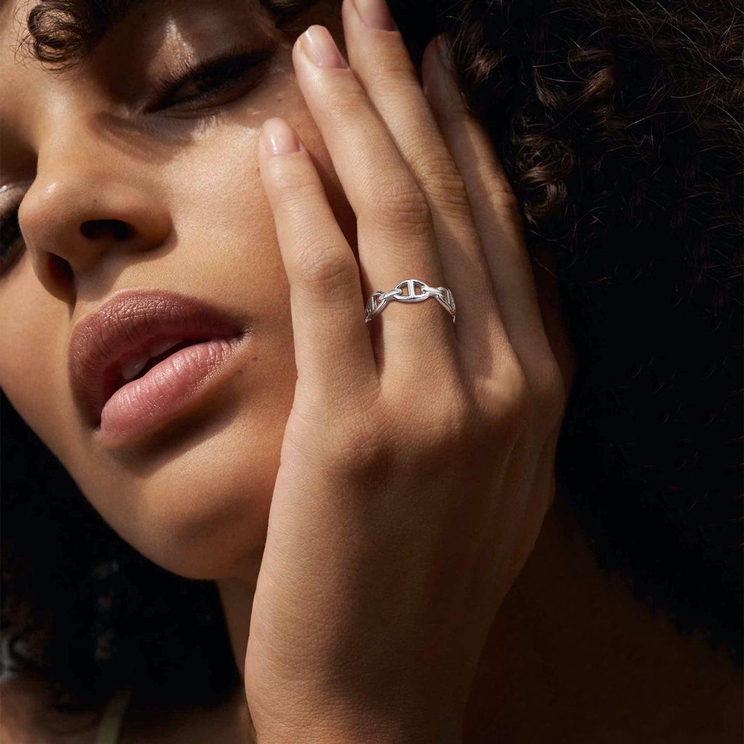 925 Sterling Silver Mariner Chain Link Rings for Men Women