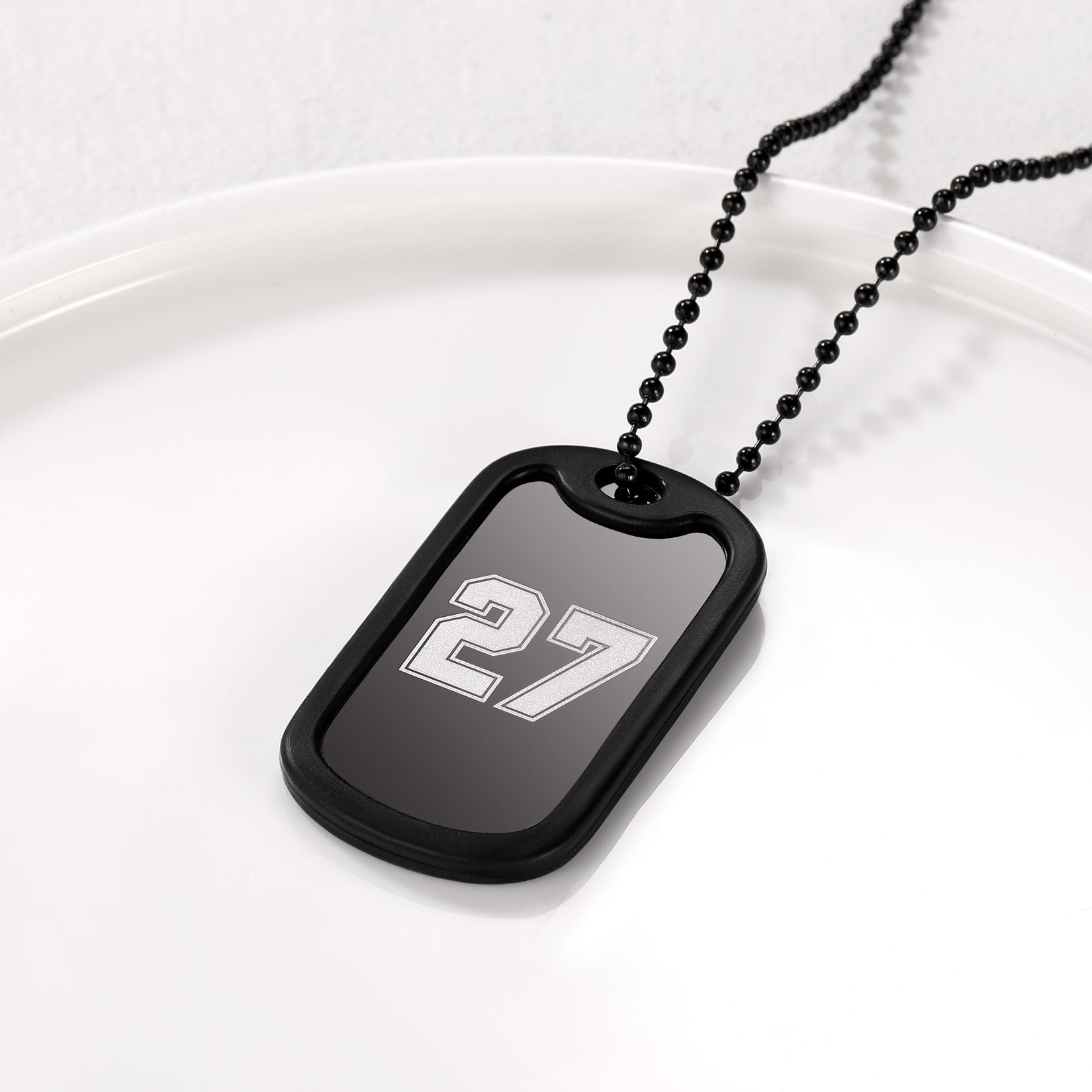 Personalized Text Military Dog Tag Necklace For Men