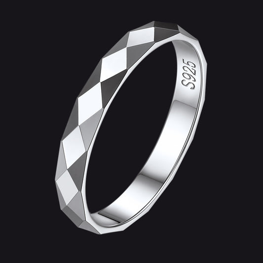 925 Sterling Silver 3mm Minimalist Band Rings for Men Women FaithHeart Jewelryimg