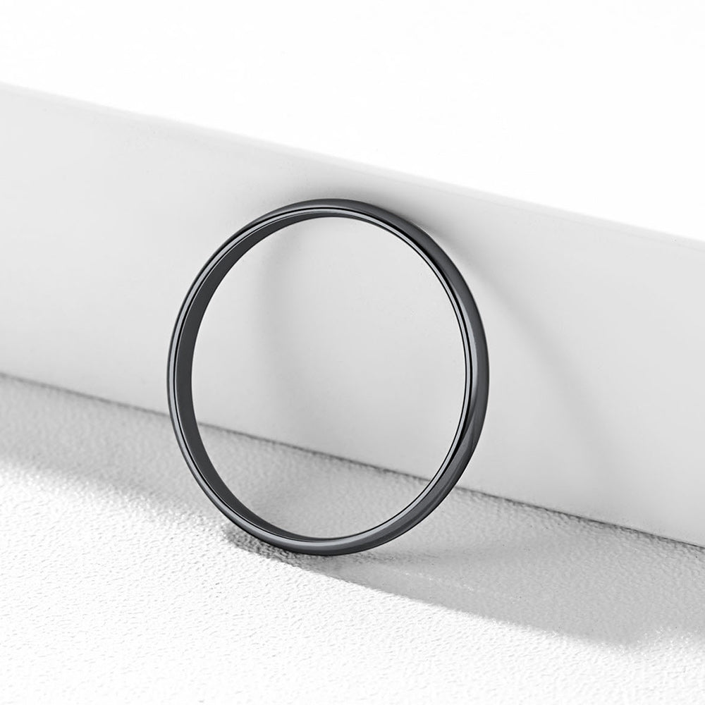 Sterling Silver Minimalist Band Rings for Couple Men Women