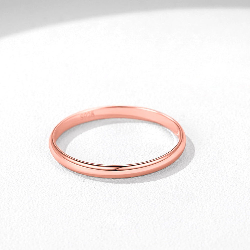 Sterling Silver Minimalist Band Rings for Couple Men Women