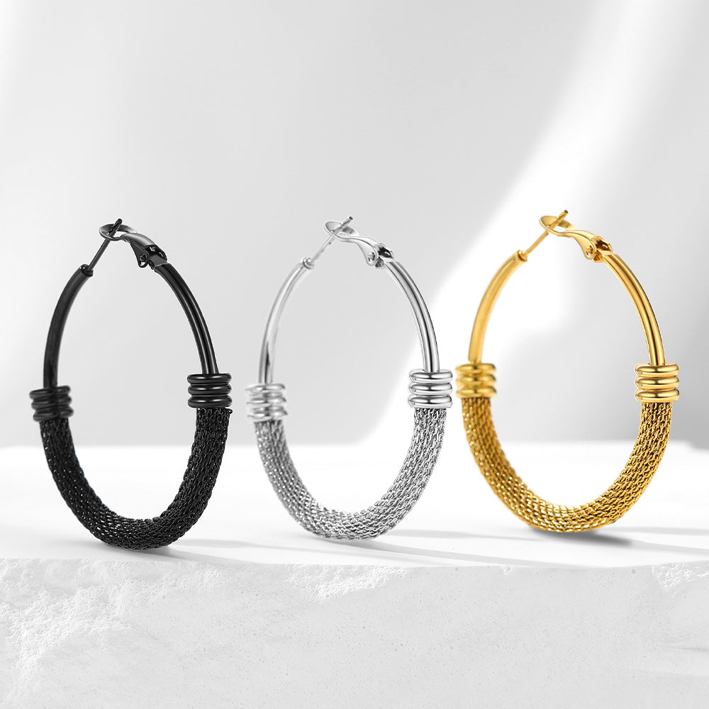 Minimalist Hoop Earrings For Women 30mm/40mm/60mm/80mm