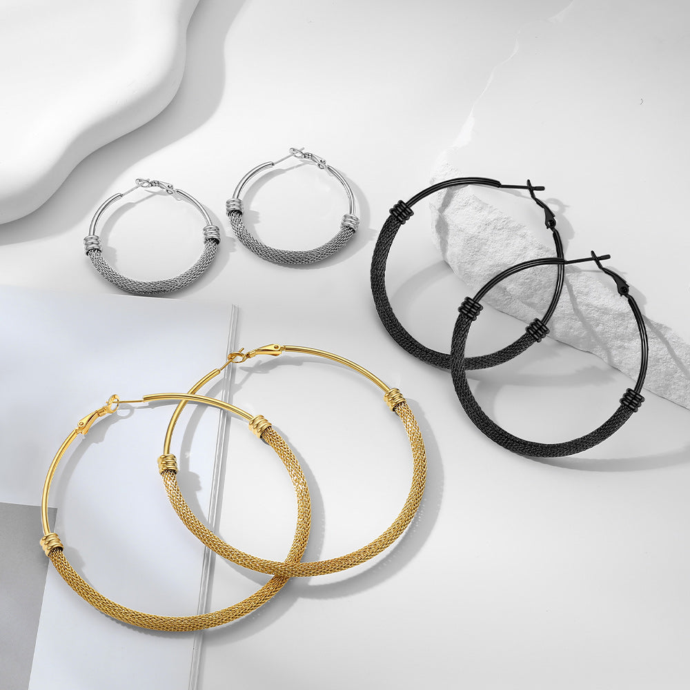 Minimalist Hoop Earrings For Women 30mm/40mm/60mm/80mm