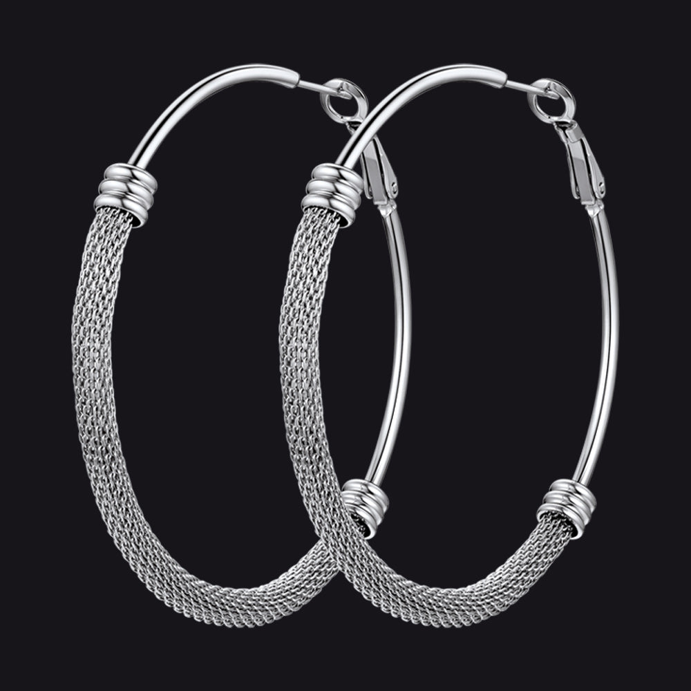 Minimalist Hoop Earrings For Women 30mm/40mm/60mm/80mm