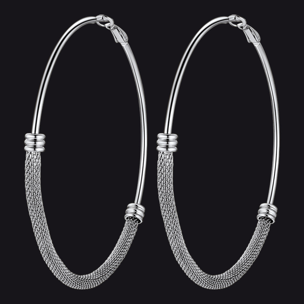 Minimalist Hoop Earrings For Women 30mm/40mm/60mm/80mm