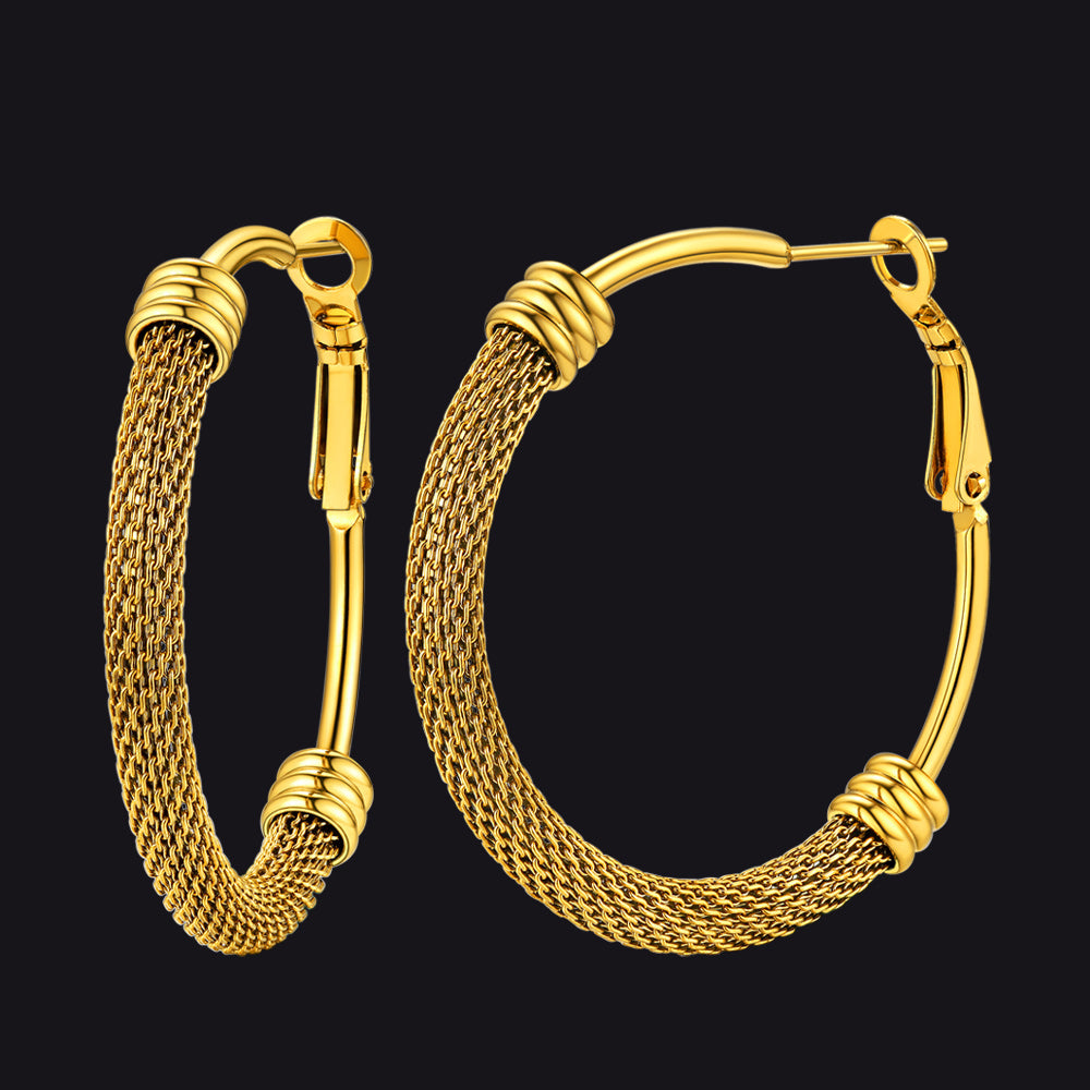 Minimalist Hoop Earrings For Women 30mm/40mm/60mm/80mm