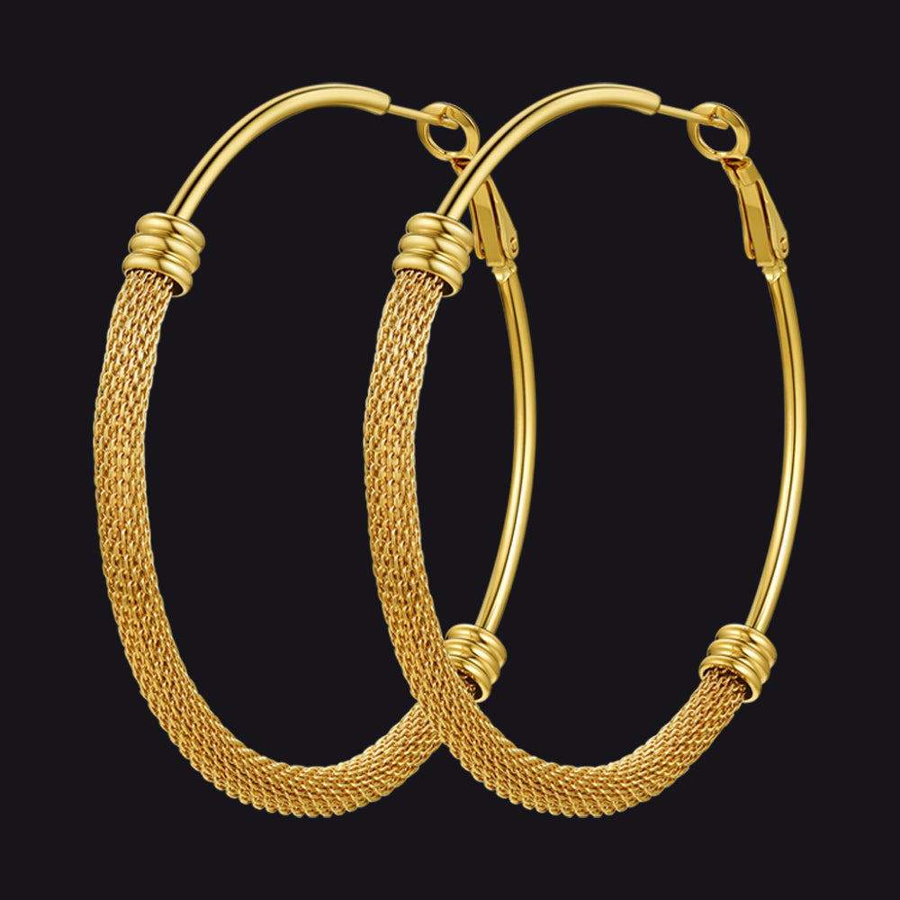 Minimalist Hoop Earrings For Women 30mm/40mm/60mm/80mm