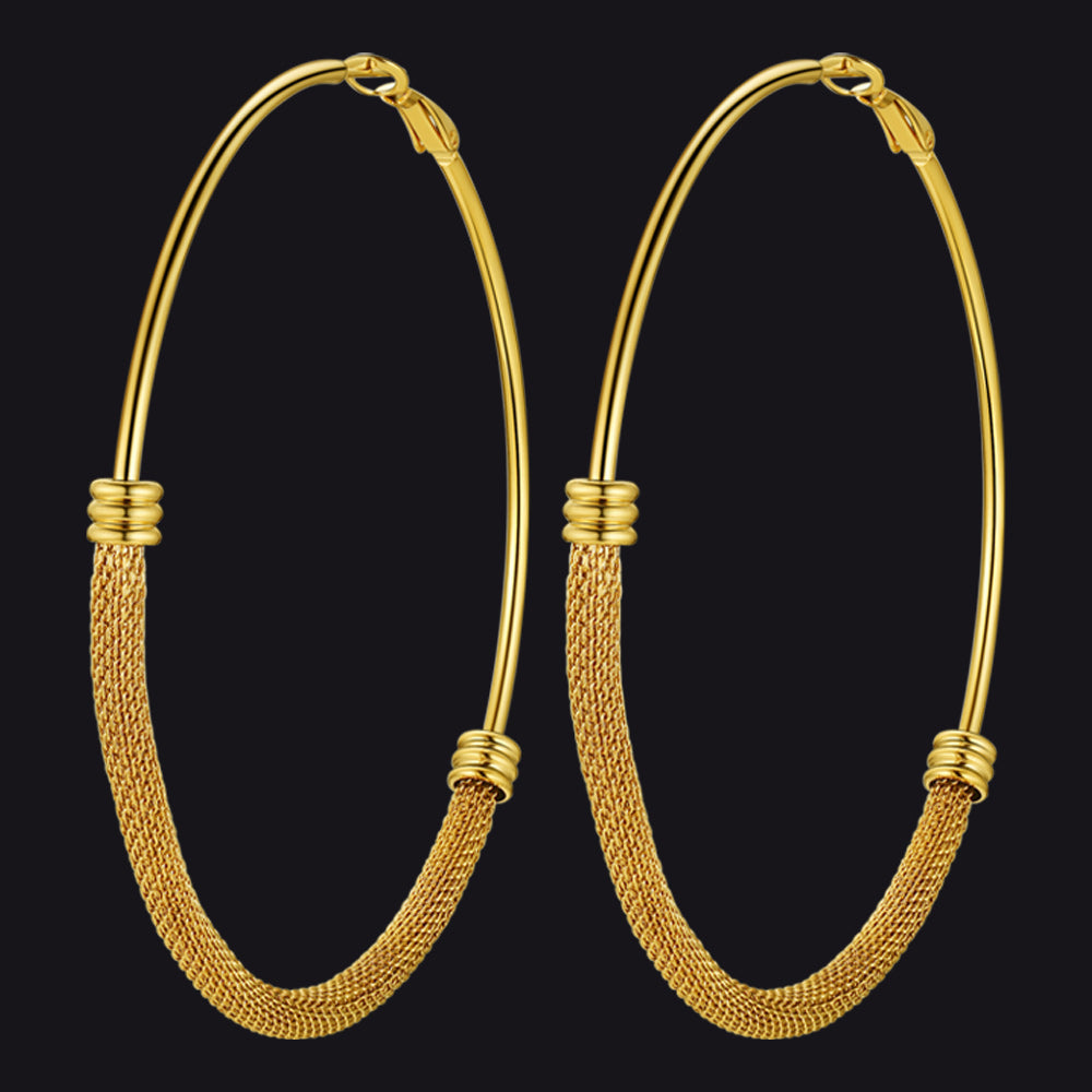 Minimalist Hoop Earrings For Women 30mm/40mm/60mm/80mm
