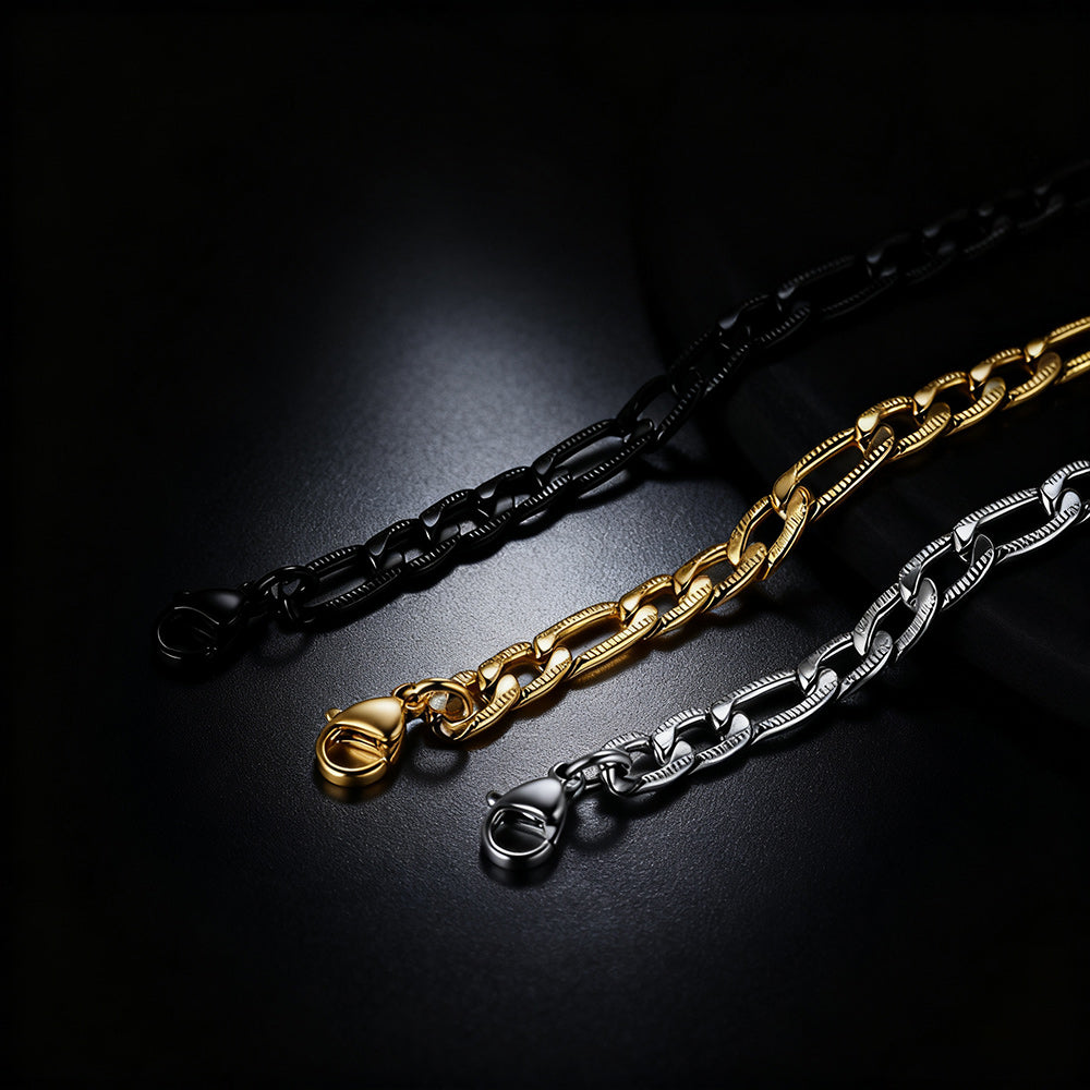 Classic Figaro Pattern Chain Necklace 5MM Width