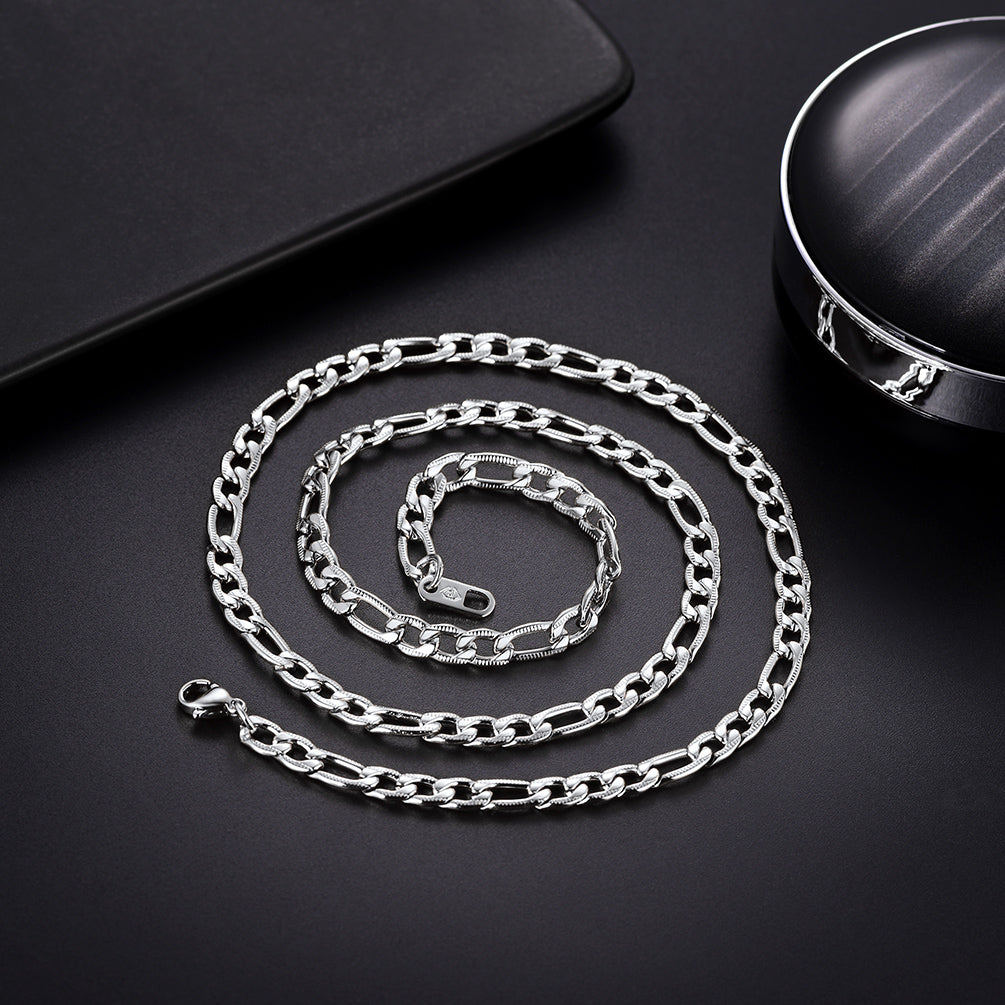 Classic Figaro Pattern Chain Necklace 5MM Width