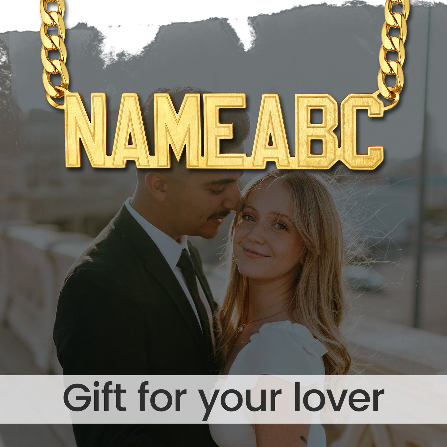 Personalized Cuban chain necklace gift for couples