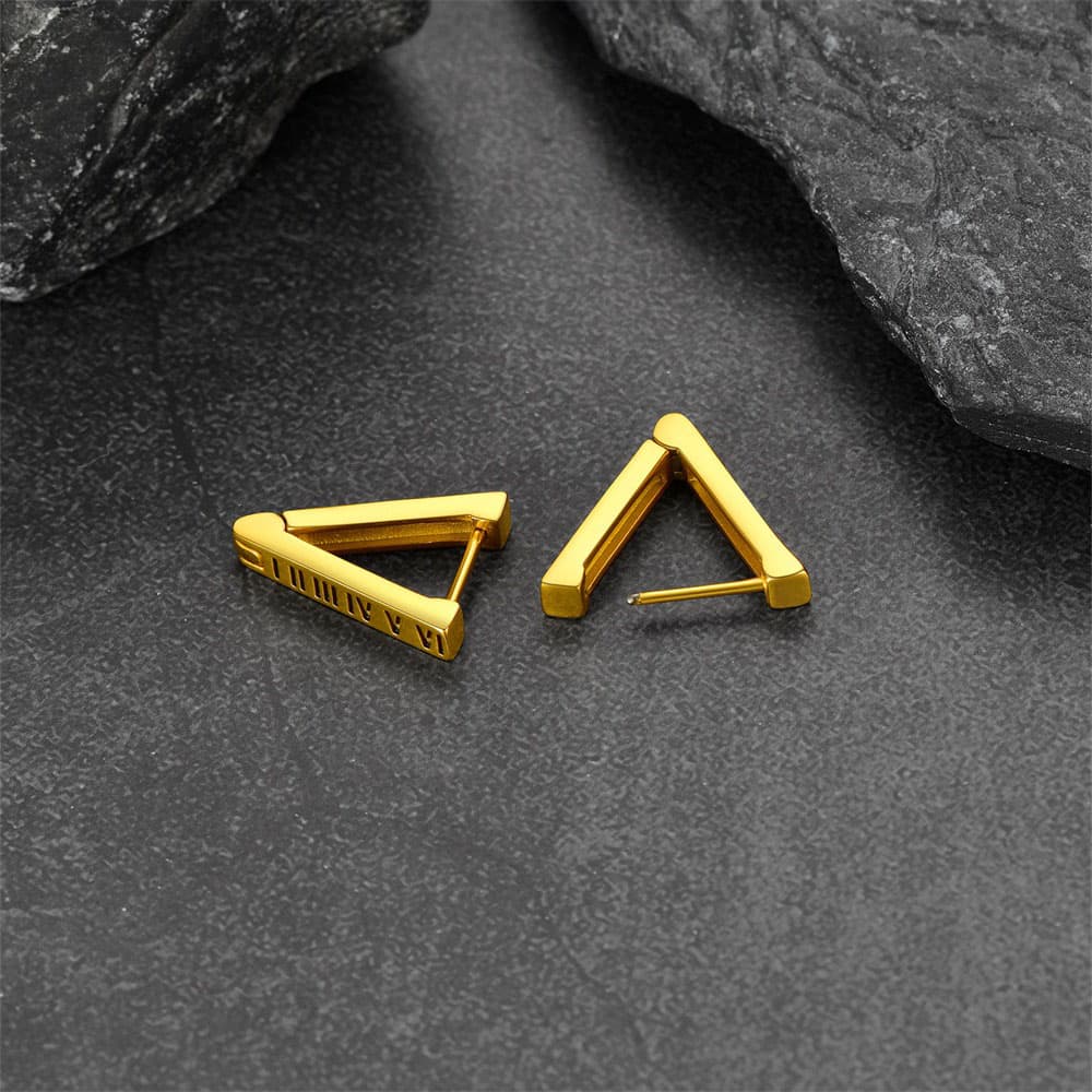 Numerals Huggie Earrings
