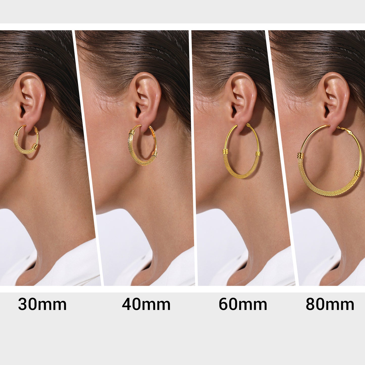 Minimalist Chunky Hoop Earrings For Women with Lobster Clasp