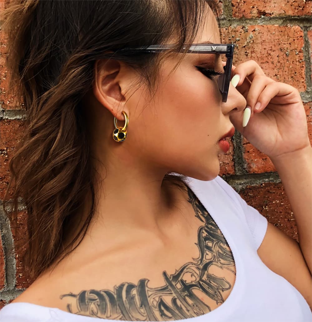 FaithHeart Unisex Trendy 3D Soccer Sport Dangle Earrings FaithHeart