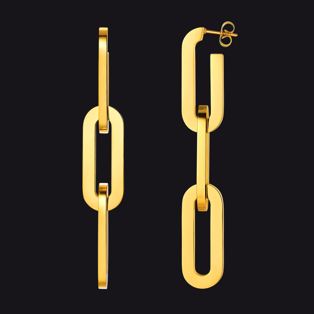 Urban-inspired Cuban chain earring for girls