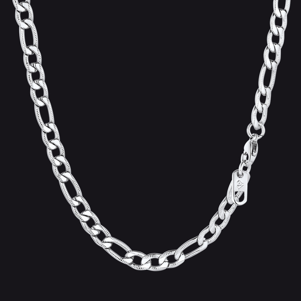 5MM Figaro Chain Necklace for Men Women