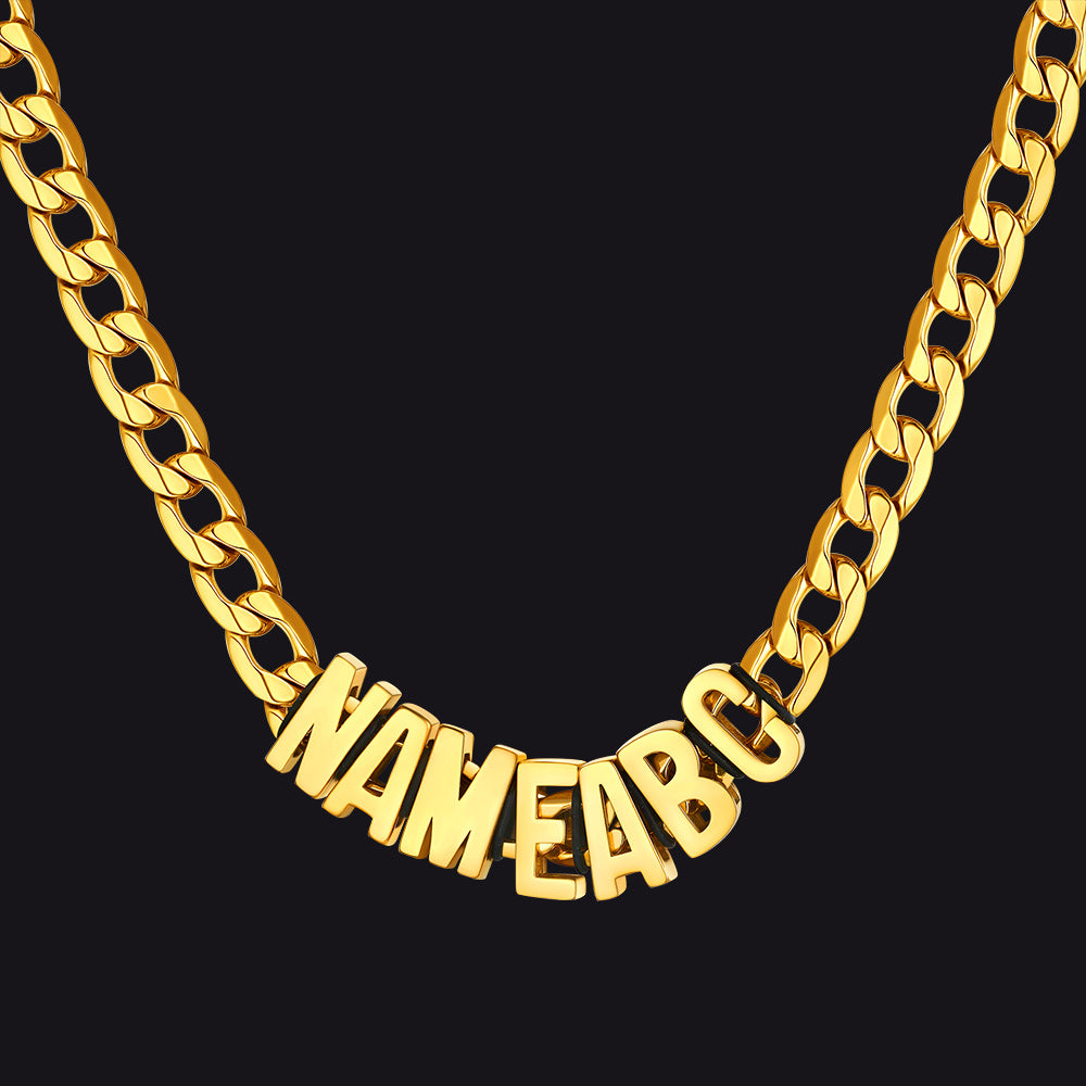 8MM Custom Name Cuban Chain Necklace for Men