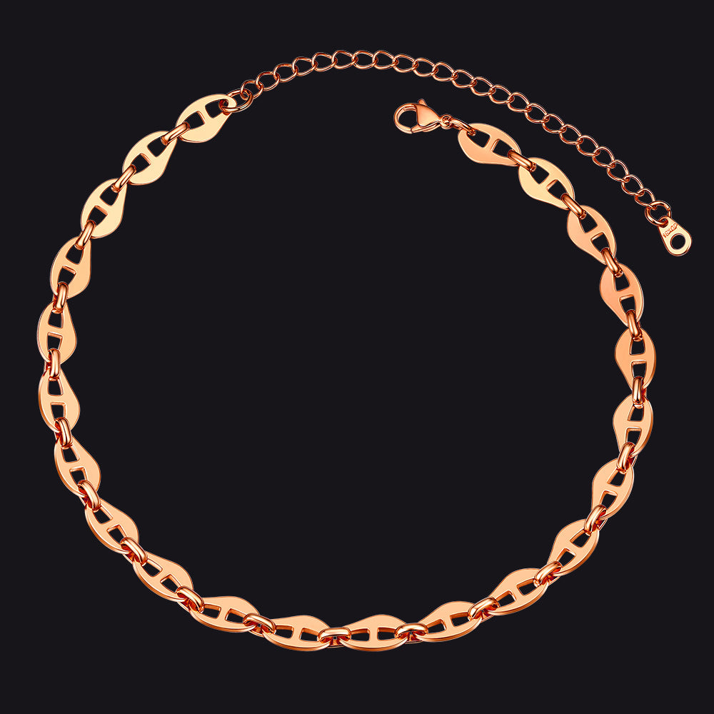 7.5MM Anchor Chain Link Choker Necklace for Men - FaithHeart Jewelry