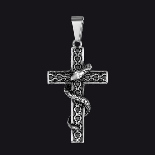 Snake Cross Pendant FaithHeart Jewelryimg