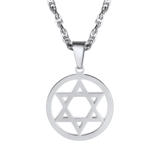 FaithHeart Jewish Star of David Stainless Steel Pendant Necklace FaithHeart Jewelryimg