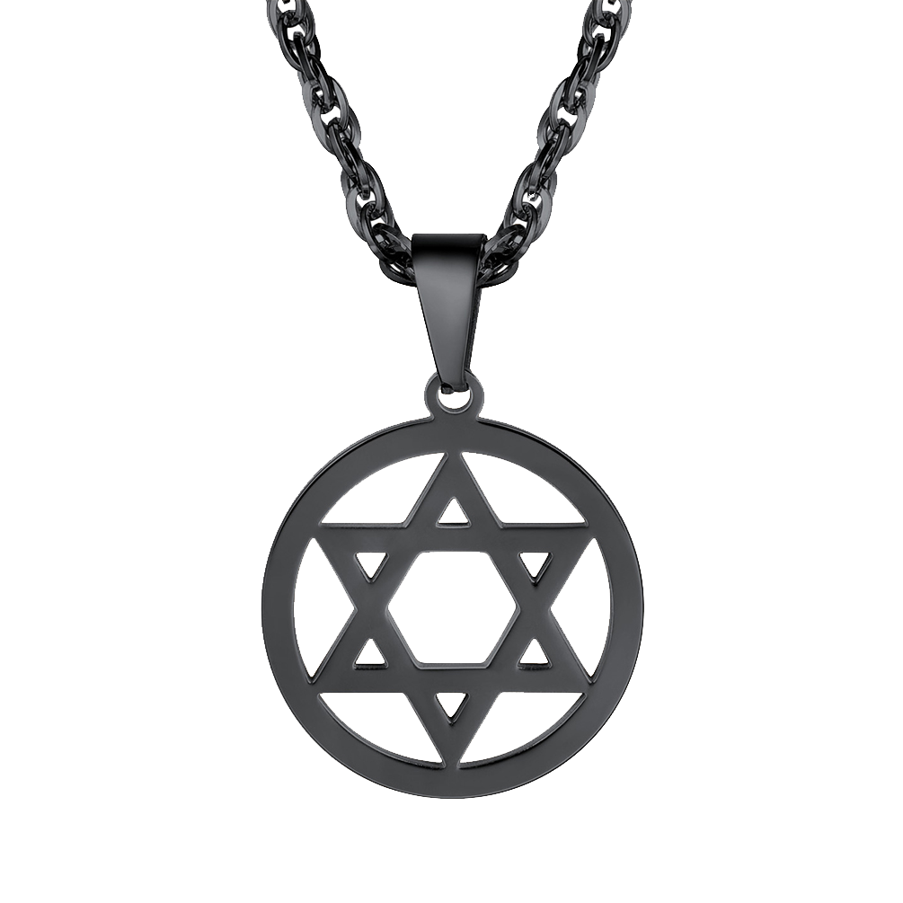 FaithHeart Jewish Star of David Stainless Steel Pendant Necklace FaithHeart Jewelry