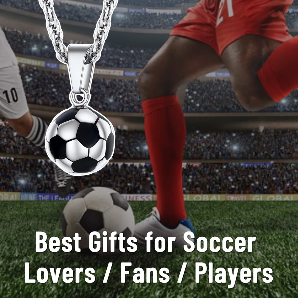 Soccer Football Necklace Lucky Charm for Men Ball Fans