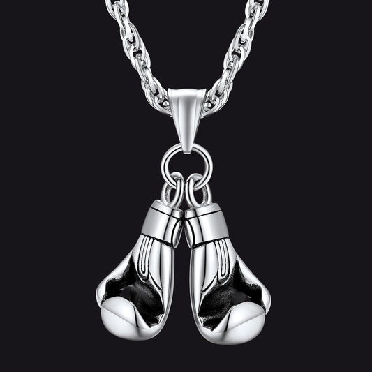 Boxing Gloves Pendant Bodybuilding Necklace for Men Boysimg