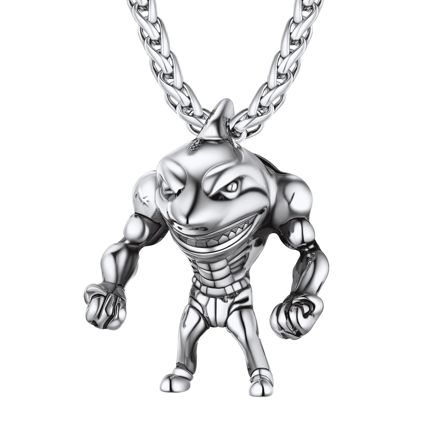 FaithHeart Shark PunkPendant For Men Necklace FaithHeart