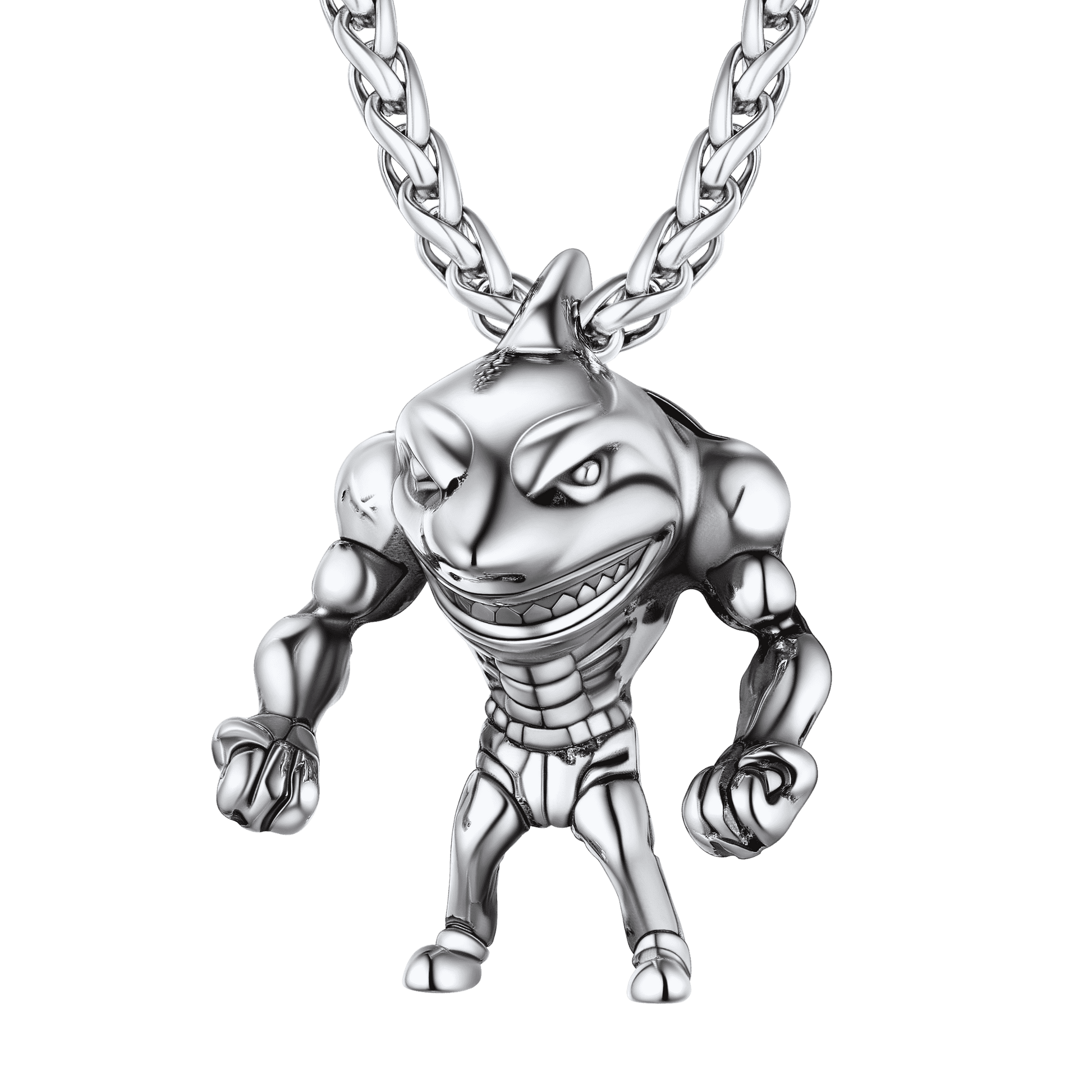 FaithHeart Shark PunkPendant For Men Necklace FaithHeart