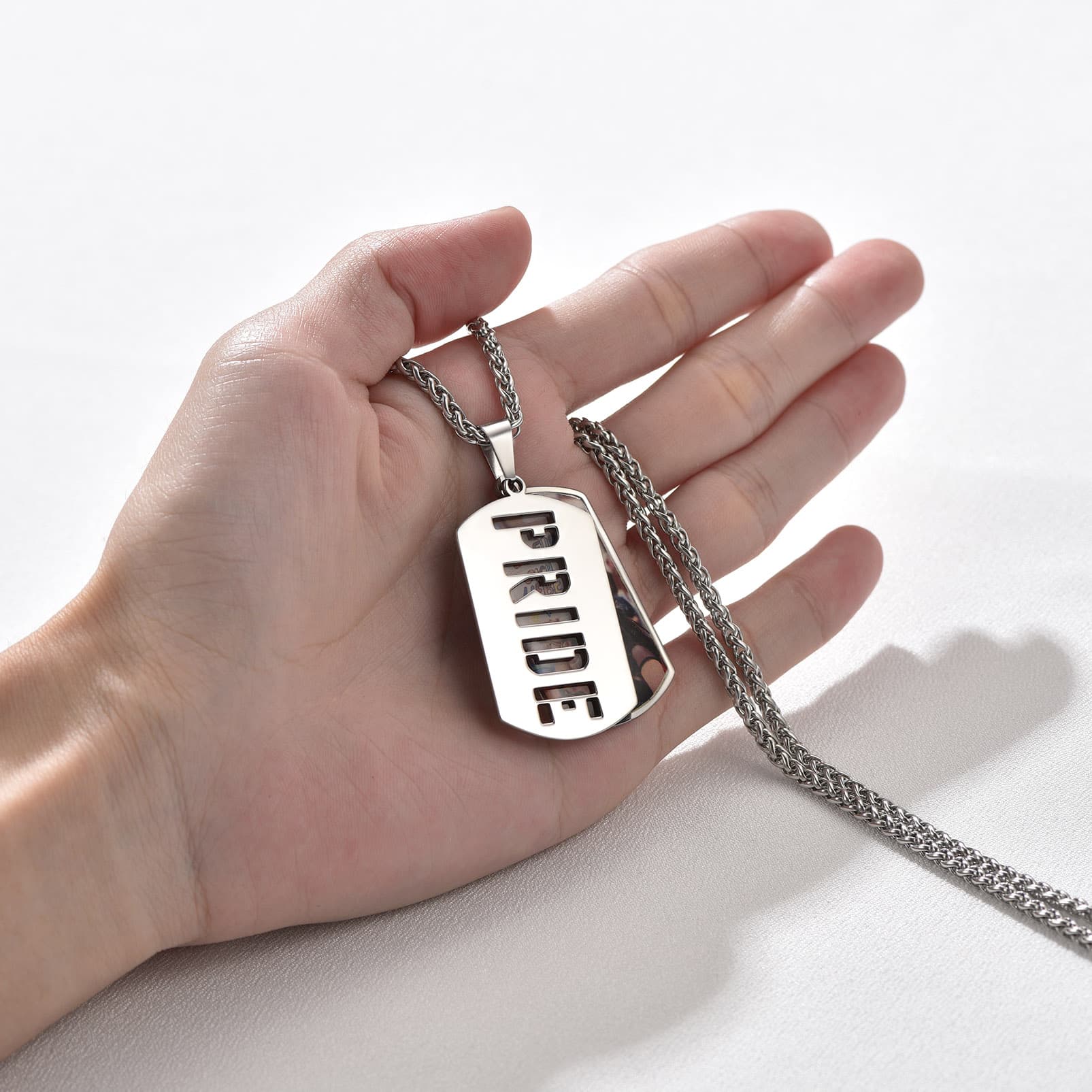 FaithHeart Military Dog Tags With Picture Name Text Engraved Custom Necklace FaithHeart