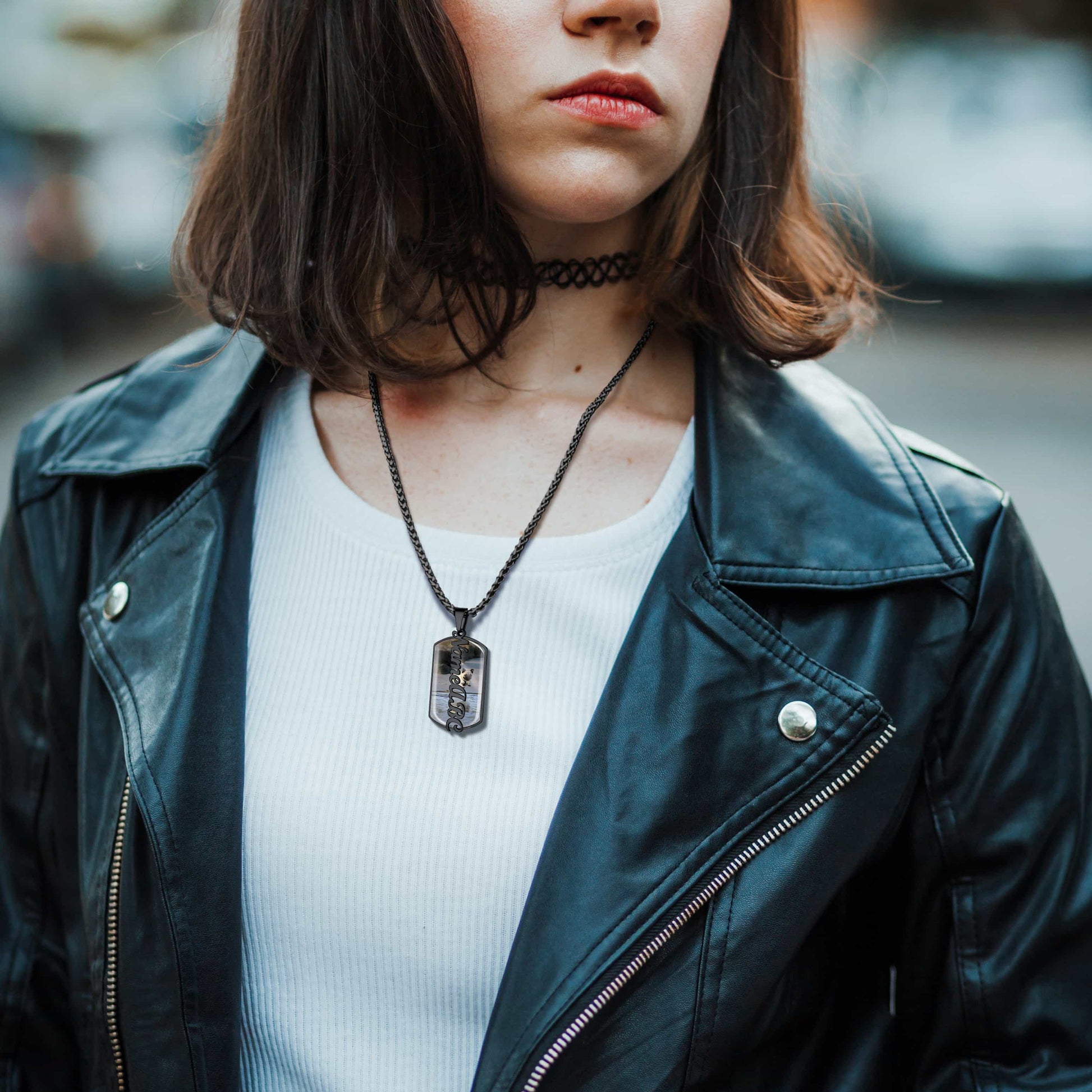 FaithHeart Military Dog Tags With Picture Name Custom Memorial Necklace FaithHeart