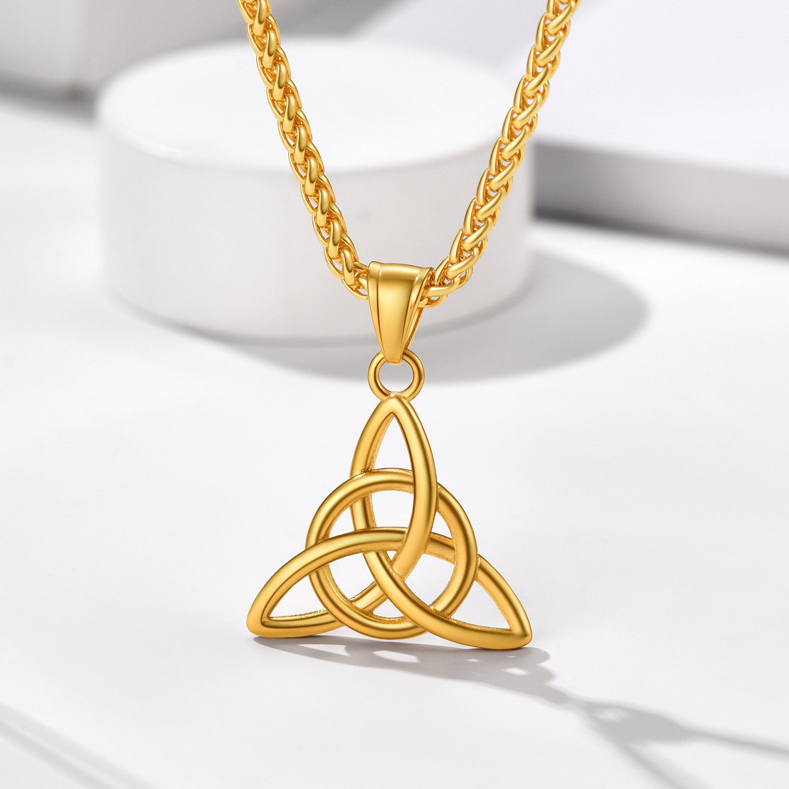 Celtic Trinity Knot Pendant Necklace FaithHeart