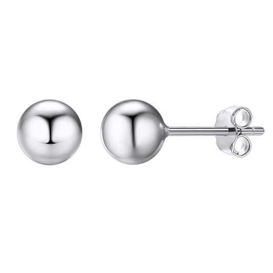 S925 Silver Minimalist Ball Stud Earrings for Womenimg