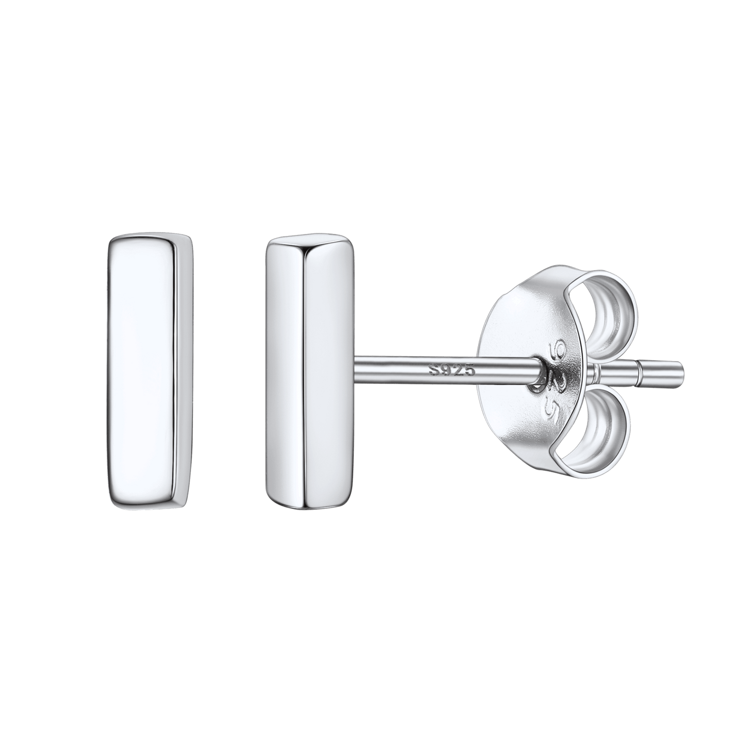 Sterling Silver Tiny Initial Letter Earrings Alphabet Studs for Women Girls Men