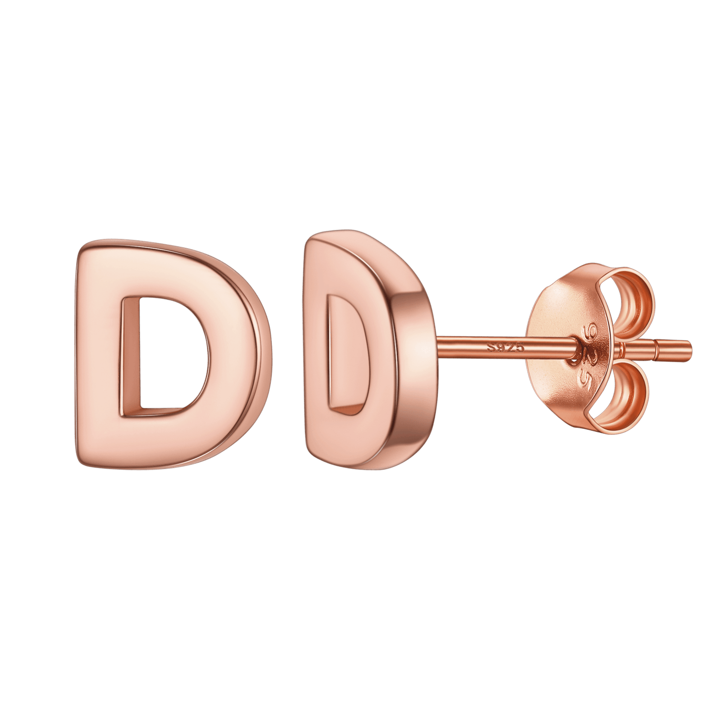 Sterling Silver Tiny Initial Letter Earrings Alphabet Studs for Women Girls Men