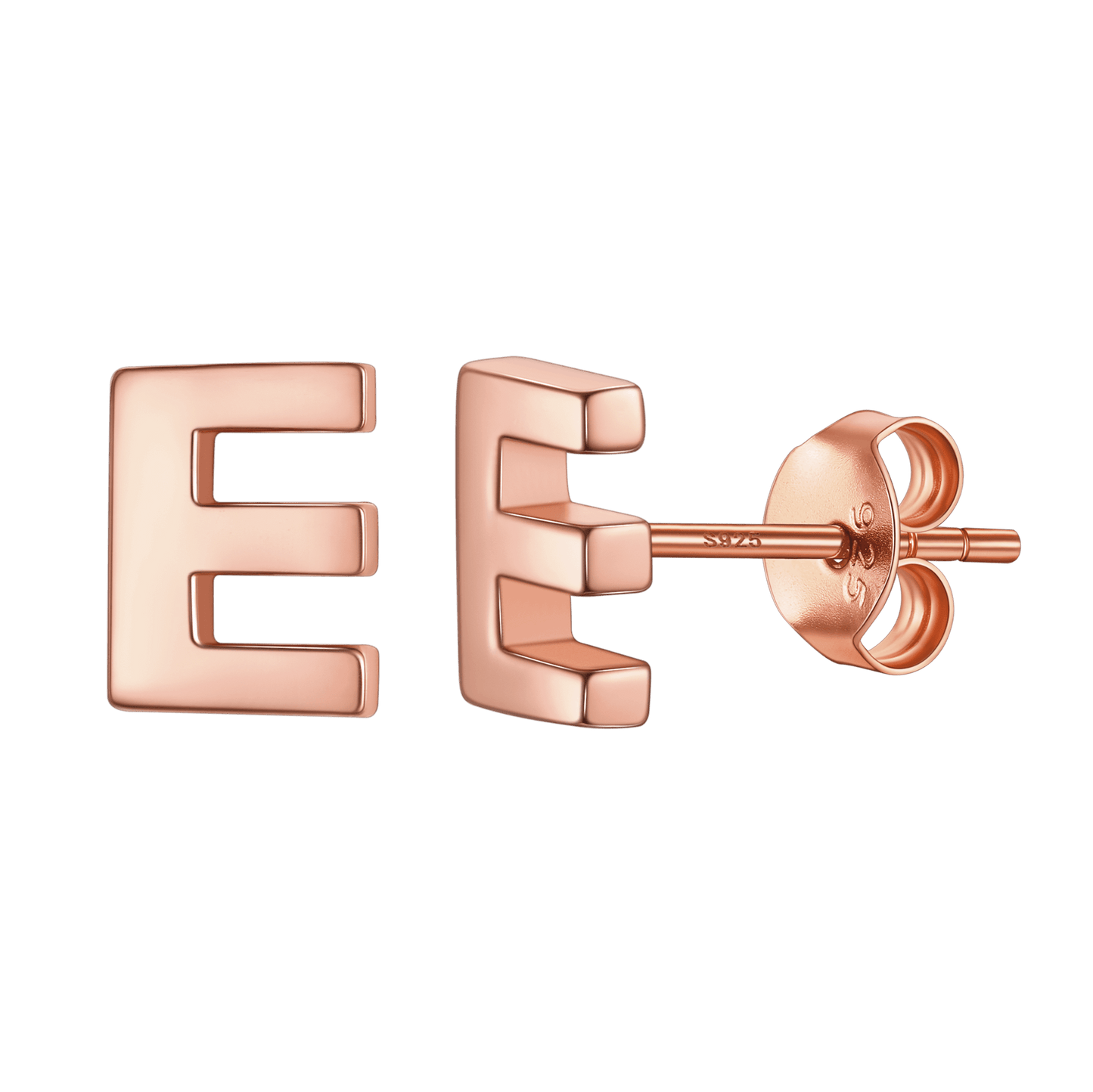 Sterling Silver Tiny Initial Letter Earrings Alphabet Studs for Women Girls Men