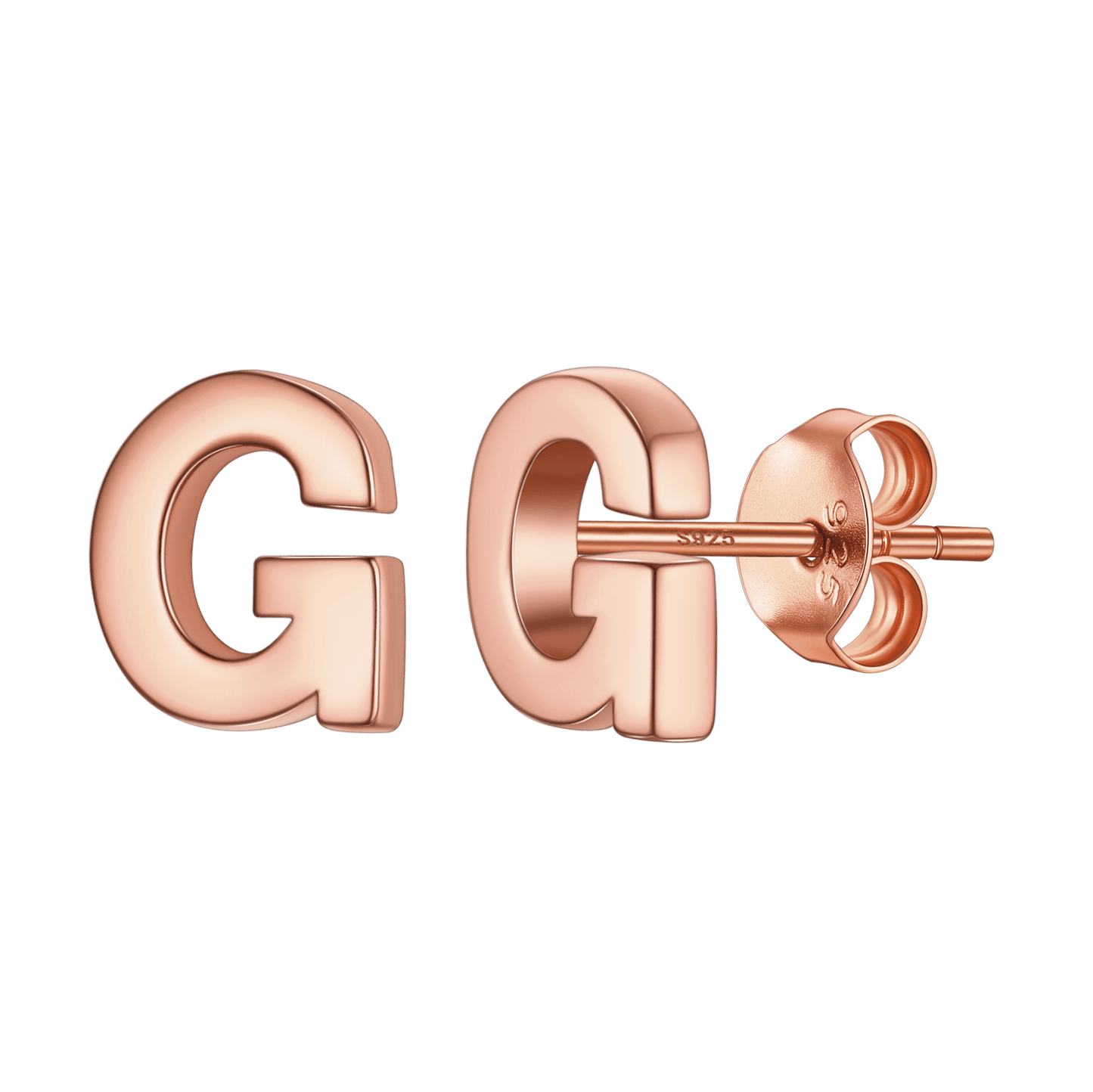 Sterling Silver Tiny Initial Letter Earrings Alphabet Studs for Women Girls Men