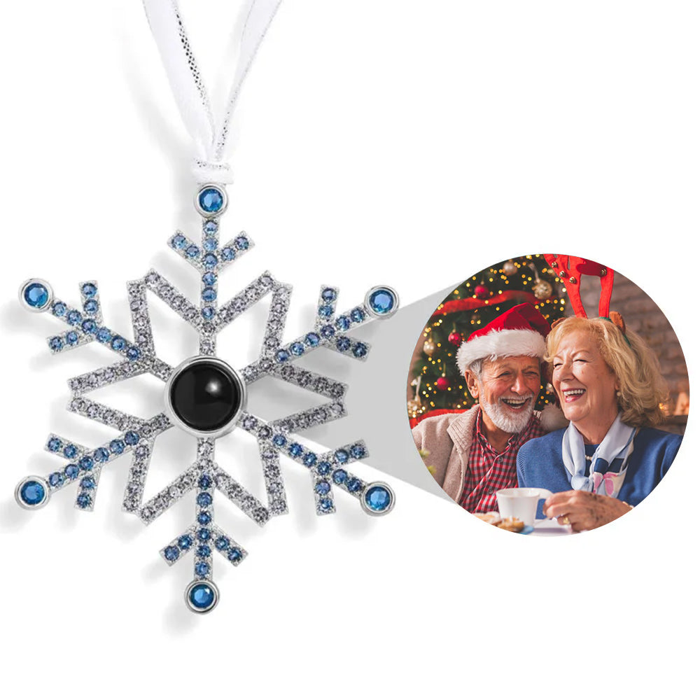 Personalized Christmas ornament snowflake with photo, a couple, Christmas Gift