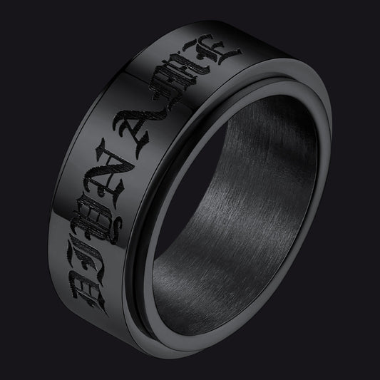 Custom Fidget Spinner Anxiety Rings for Men Women, 9mm/15mm FaithHeart Jewelryimg