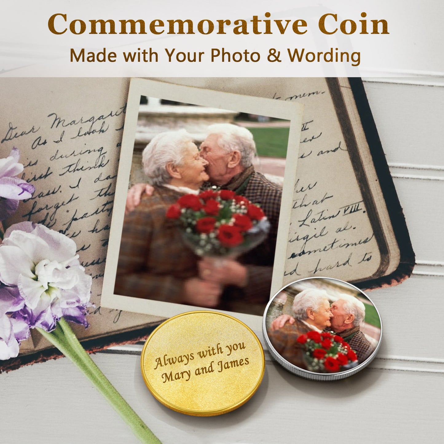 Personalized Photo Pocket Coin Memorial Pocket Token