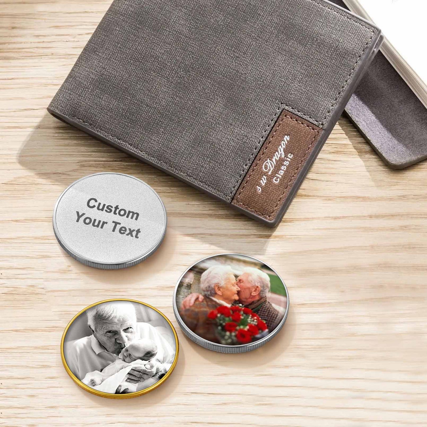 Personalized Photo Pocket Coin Memorial Pocket Token
