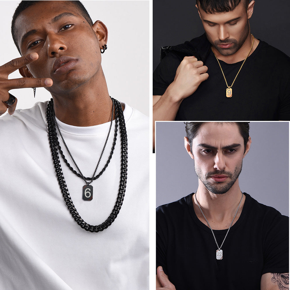 Personalized Stainless Steel Baseball Dogtag Necklace for Men FaithHeart Jewelry