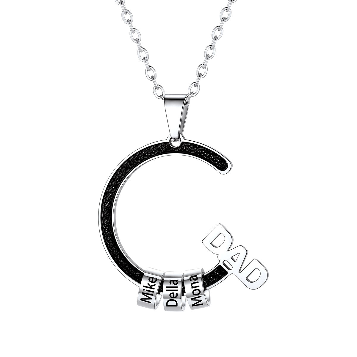 Personalized Name Beads Dad Necklace BSP210071