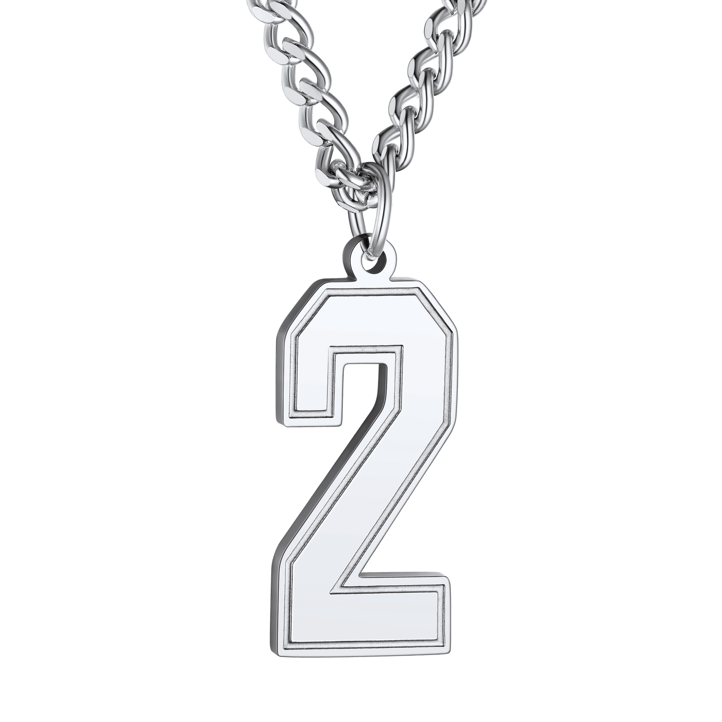 Personalized Sports Jersey Number Chain Necklace Fans Pendant