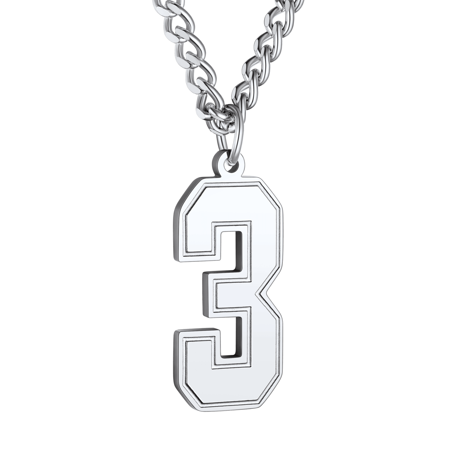 Personalized Sports Jersey Number Chain Necklace Fans Pendant