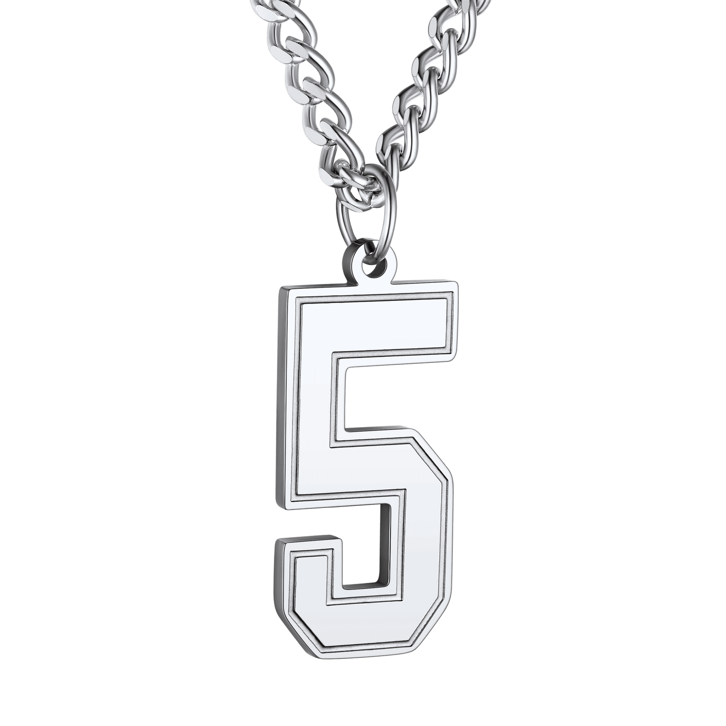 Personalized Sports Jersey Number Chain Necklace Fans Pendant